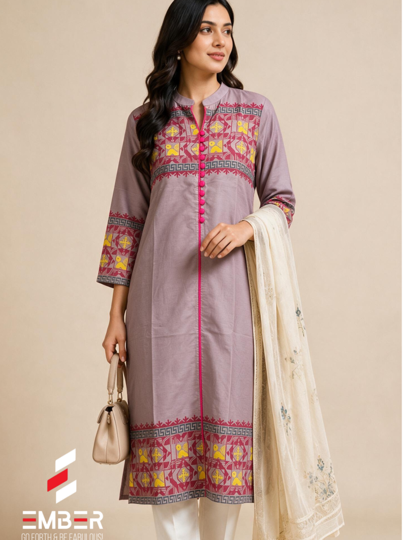 EMBER Ladies One Piece – Stylish Viscose Cotton Women's Dress